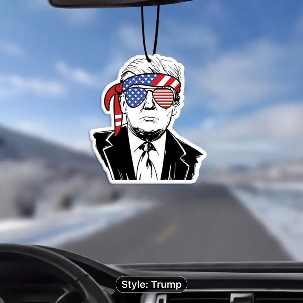 Trump Car Air Fresheners, Rearview Mirror Hanging Decorations ( Set of 3)
